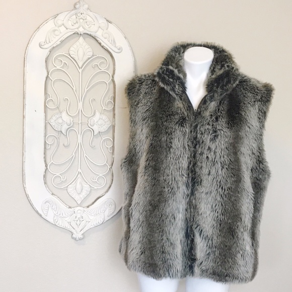 Blassport Jackets & Blazers - Blassport | Reversible Zip Faux Fur Black Vest XL